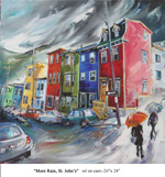 More Rain, St. John's, Oil on Canvas